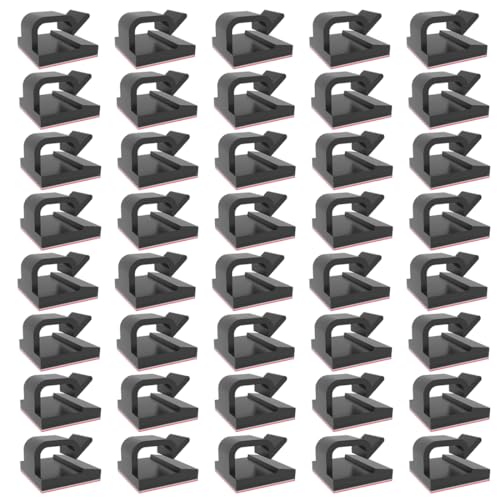 ZAMXHUG Kabel verstecken - 40 pcs Kabelhalter Selbstklebend, Kabelschellen Kabelclips Hochviskose Kabelklemmen Schreibtisch Organizer Kabelmanagement Kabelführung für Ladekabel Wand Desk von ZAMXHUG