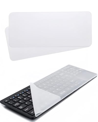 ZAMXHUG tastaturabdeckung - 3 pcs DüNn Tastaturschutz Universal Tastatur Schutzfolie Tastatur SchutzhüLle Silikon Tastaturabdeckung,Staubdichter Tastaturschutzfilm FüR Desktop-Computertastaturen von ZAMXHUG