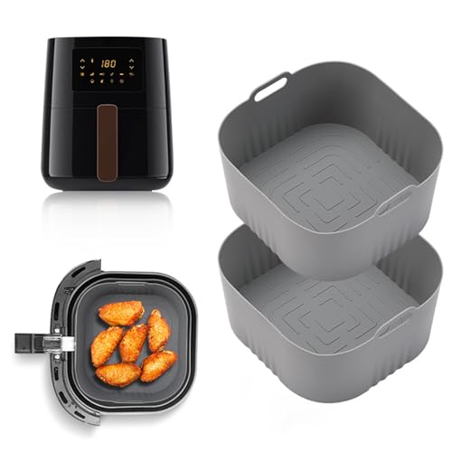 2 Stück Silikonform HeißLuftfritteuse, Silikonform ZubehöR, Silikonluft Frittierungen Kochmatten Ofen Safe Grillmatten Silikontextur Luft Frittierschale Zum Backen Geeignet 2 Stück Silikonform HeißLuftfritteuse, Silikonform ZubehöR, Silikonluft Frittierungen Kochmatten Ofen Safe Grillmatten Silikontextur Luft Frittierschale Zum Backen Geeignet von ZANGWAGRU