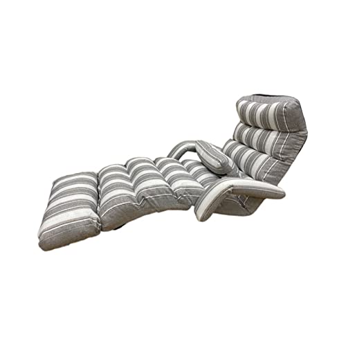 ZANHOG Boden Faltbare Stoff Gepolsterte Chaiselongue Wohnzimmermöbel Lazy Sofa Daybed Sleeper Lounger Chair Stilvolle Couchbetten (Farbe : Gray A) von ZANHOG