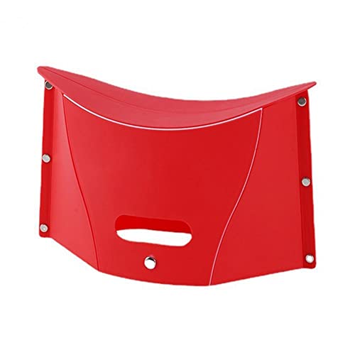 ZANHOG Kurzer, platzsparender, farbenfroher, einfacher zusammenklappbarer tragbarer Hocker for Camping-Aufbewahrungshocker, Aufbewahrungshocker, Klappstuhl (Farbe : Red) von ZANHOG