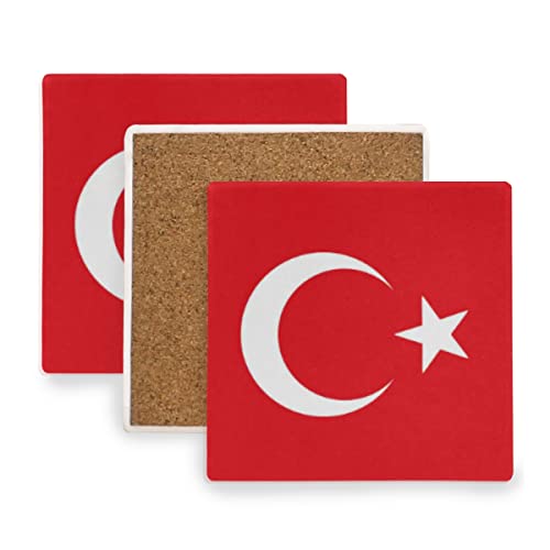 ZANHUGMI Untersetzer mit Flagge der Türkei, für Getränke, ideales Einweihungsgetränke, Getränke, Bier, Hochzeit, Registrierungsgeschenk von ZANHUGMI