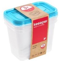 KEEEPER 3er-Set Fredo Fresh 1L-Behälter – gefrier- und mikrowellengeeignet von ZANVIC