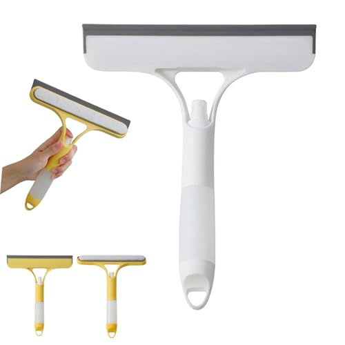 3 in 1 Window Cleaning Scraper, 3 in 1 Squeegee for Window Cleaning, Silicone Glass Squeegee with Spray for Walls Car Windshields Bathrooms Kitchens (White) von ZANWANXIN