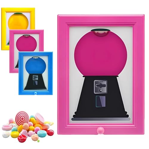 Candy Machine Picture Frame Dispenser, Handy Gumball Machine in a Picture Frame, Hanging Handy Gumball (Pink) von ZANWANXIN