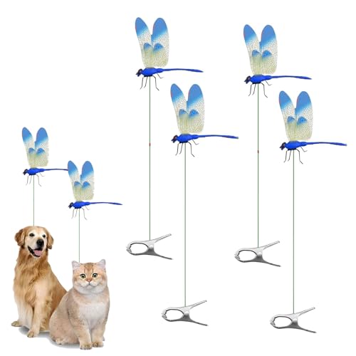 Dragonfly Rod Clip Bug Repellent, Dragon Fly Clips for Bugs Repellent Outdoor, Artificial Dragonflies Hat Clip 3D Fake Dragonfly Decor for Indoor Outdoor Garden Summer (Blue Blue) von ZANWANXIN