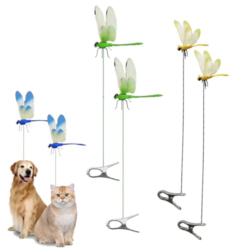 Dragonfly Rod Clip Bug Repellent, Dragon Fly Clips for Bugs Repellent Outdoor, Artificial Dragonflies Hat Clip 3D Fake Dragonfly Decor for Indoor Outdoor Garden Summer (Green Yellow) von ZANWANXIN