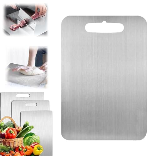 Katuchef Titanium Cutting Board, Katu Chef Cutting Board, Double Sided Pure Cut Titanium Cutting Boards for Cutting Meat Vegetable Fruit (39 * 28cm) von ZANWANXIN