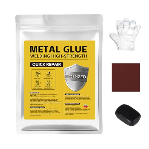 Repair Mud Iron Glue, Mud Iron Glue Putty, Muds Irons Adhesive, Waterproof Heat Resistant Epoxy Glues for Pipes, Wall Holes, Wood, Plastic, DIY Sealing (Black, 1set) von ZANWANXIN