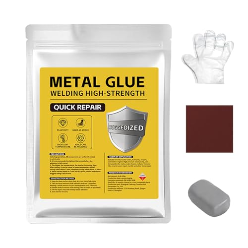 Repair Mud Iron Glue, Mud Iron Glue Putty, Muds Irons Adhesive, Waterproof Heat Resistant Epoxy Glues for Pipes, Wall Holes, Wood, Plastic, DIY Sealing (Gray, 1set) von ZANWANXIN
