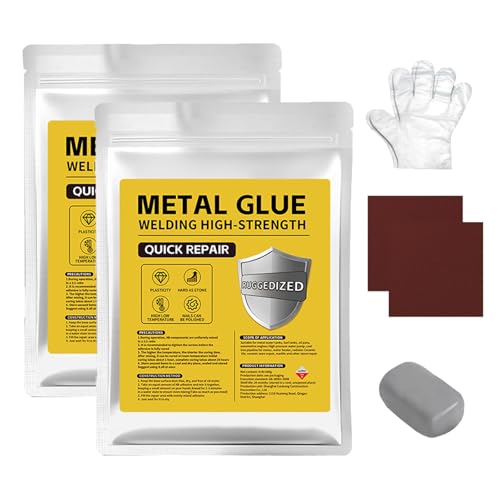 Repair Mud Iron Glue, Mud Iron Glue Putty, Muds Irons Adhesive, Waterproof Heat Resistant Epoxy Glues for Pipes, Wall Holes, Wood, Plastic, DIY Sealing (Gray, 2set) von ZANWANXIN