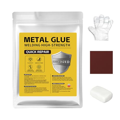 Repair Mud Iron Glue, Mud Iron Glue Putty, Muds Irons Adhesive, Waterproof Heat Resistant Epoxy Glues for Pipes, Wall Holes, Wood, Plastic, DIY Sealing (White, 1set) von ZANWANXIN