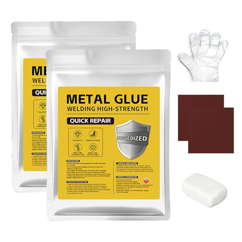 Repair Mud Iron Glue, Mud Iron Glue Putty, Muds Irons Adhesive, Waterproof Heat Resistant Epoxy Glues for Pipes, Wall Holes, Wood, Plastic, DIY Sealing (White, 2set) von ZANWANXIN