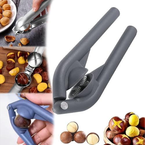 ZANWANXIN Chestnut Open Clip, Chestnut Cutter Tool, Chestnut Opener, Chestnut Cracker Tool, Nutcracker Chestnut Clip, Walnut Cracker Tool, Chestnut Peeler, Pecan Cracker Tool (Gray*1) von ZANWANXIN