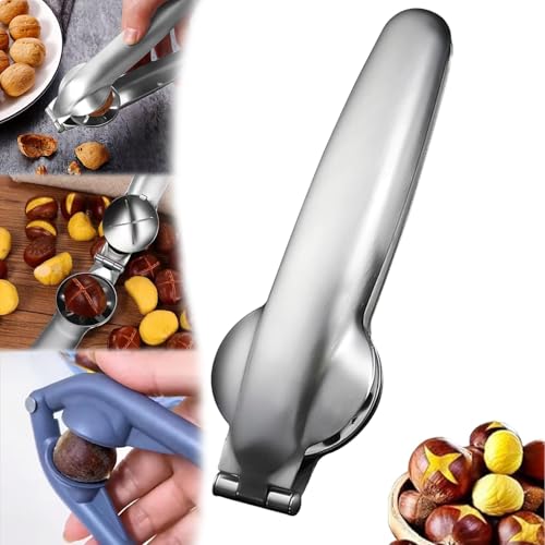 ZANWANXIN Chestnut Open Clip, Chestnut Cutter Tool, Chestnut Opener, Chestnut Cracker Tool, Nutcracker Chestnut Clip, Walnut Cracker Tool, Chestnut Peeler, Pecan Cracker Tool (Sliver*1) von ZANWANXIN