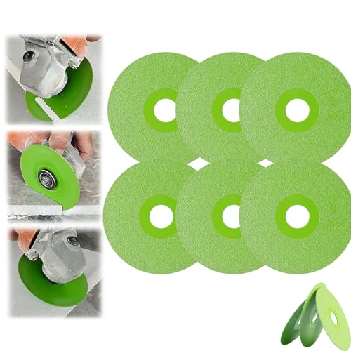 ZANWANXIN Rock Slab Grinding Disc, Glass Cutting Disc,Porous Widened Cutting Blades, indestructible disc for grinder, for Ceramic Tile, Marble Edge Trimming (6) von ZANWANXIN