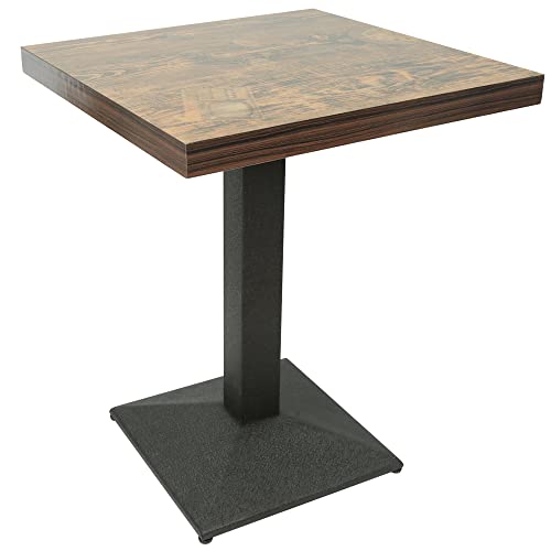ZAPOP Esstisch aus Holz, quadratisches Design, kleiner Küchentisch, 2 Personen, Esstisch, für Esszimmer, Wohnzimmer, Balkon, 60 x 60 cm, Bistrotisch, Kaffeetisch (B) von ZAPOP