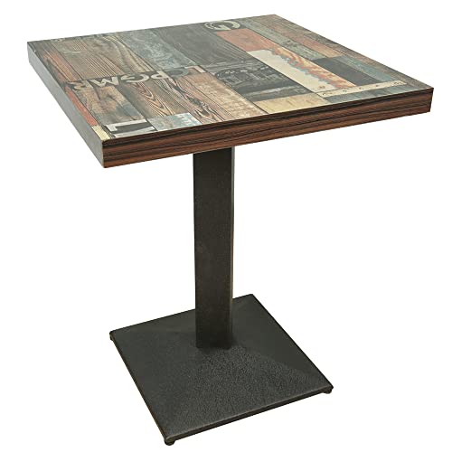 ZAPOP Esstisch aus Holz, quadratisches Design, kleiner Küchentisch, 2 Personen, Esstisch, für Esszimmer, Wohnzimmer, Balkon, 60 x 60 cm, Bistrotisch, Kaffeetisch (C) von ZAPOP