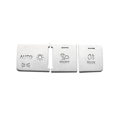 ZAPORA Innenaufkleber Auto Styling Innen Zubehör Scheinwerfer Einstellung Tasten Pailletten Trim Abdeckung Für Audi A6 C8 A7 A8 2019-2021 (Color : Silber) von ZAPORA