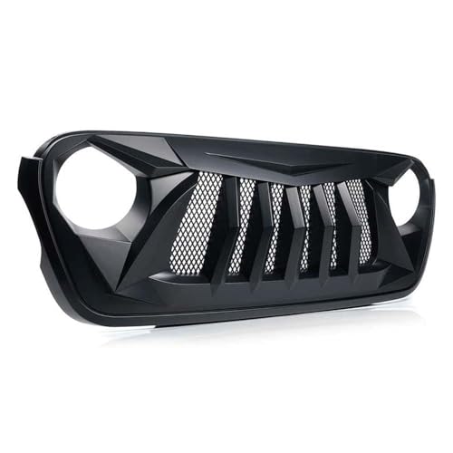 ZAPORA Auto Frontgrills, für Jeep Wrangler JL Gladiator JT 2018 2019 2020 2021 2022 2023 Auto Kühlergrill Frontstoßstangenhaube Auto Außendekorationszubehör von ZAPORA