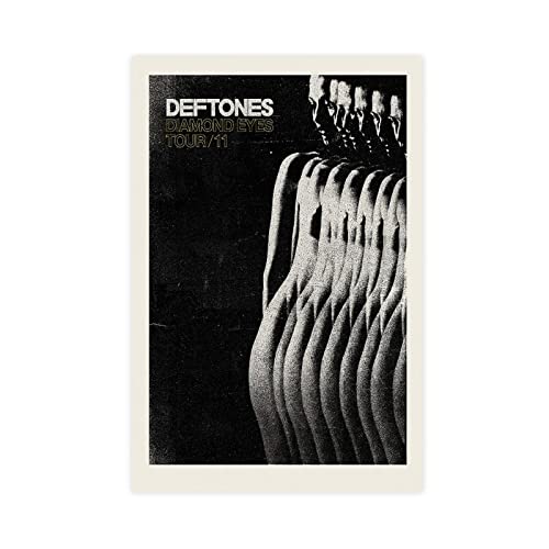 ZAPORA Deftones signiertes Leinwand-Poster, Wandkunst, Dekordruck, Bild, Gemälde für Wohnzimmer, Schlafzimmer, Dekoration, ungerahmt, 50 x 75 cm von ZAPORA