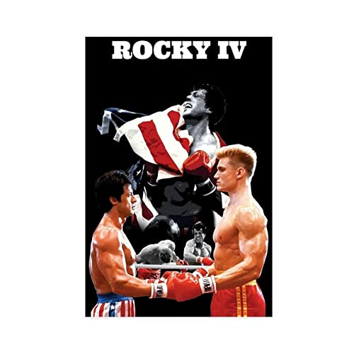 ZAPORA Filmposter, Rocky IV, Leinwand, Poster, Schlafzimmer, Dekoration, Sport, Landschaft, Büro, Raumdekoration, Geschenk, ungerahmt, 40 x 60 cm von ZAPORA