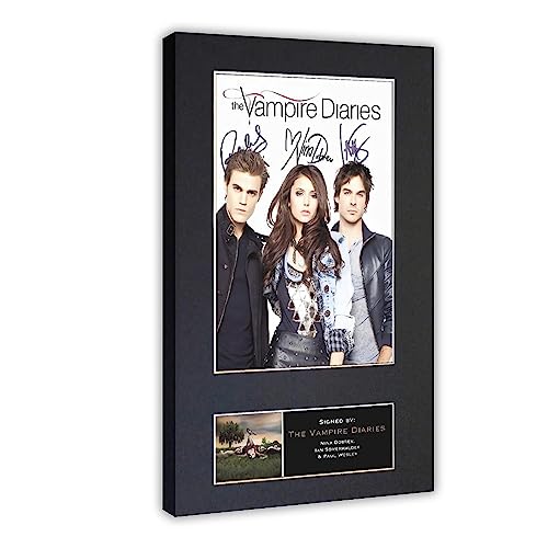 ZAPORA Filmposter "The Vampire Diaries" auf Leinwand, Schlafzimmer, Dekoration, Sport, Landschaft, Büro, Raumdekoration, Geschenk, Rahmen-Stil, 20 x 30 cm von ZAPORA