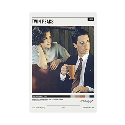 ZAPORA Filmposter Twin Peaks Kunst Leinwand Poster Schlafzimmer Dekor Sport Landschaft Büro Zimmer Dekor Geschenk Unrahmen-Stil 50 x 75 cm von ZAPORA