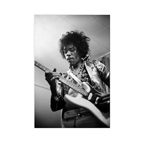 ZAPORA Jimi Hendrix Kunst-Leinwand-Poster, Wandkunst, Dekordruck, Bild, Gemälde für Wohnzimmer, Schlafzimmer, Dekoration, ungerahmt, 40 x 60 cm von ZAPORA