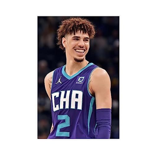 ZAPORA LaMelo Ball-Poster Basketballspieler (5) Leinwand Poster Schlafzimmer Dekor Sport Landschaft Büro Zimmer Dekor Geschenk ungerahmt 30 x 45 cm von ZAPORA