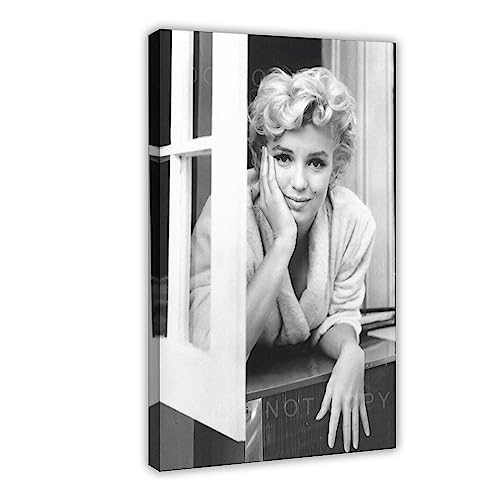 ZAPORA Leinwand-Poster mit Marilyn Monroe-Motiv – New York – 1954 Marilyn Monroe lehnt sich aus einem Fenster, Schlafzimmer, Dekoration, Sport, Landschaft, Büro, Raumdekoration, Geschenk, Rahmen-Stil, von ZAPORA