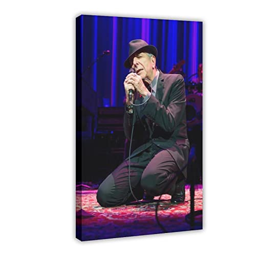 ZAPORA Leonard Cohen Poster auf Leinwand, Schlafzimmer, Dekoration, Sport, Landschaft, Büro, Raumdekoration, Geschenk, Rahmenstil, 50 x 75 cm von ZAPORA