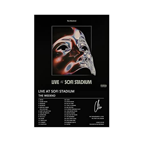 ZAPORA Live At SoFi Stadium – Album von The Weeknd Poster, Leinwand, Poster, Schlafzimmer, Dekoration, Sport, Landschaft, Büro, Raumdekoration, Geschenk, ungerahmt, 30 x 45 cm von ZAPORA