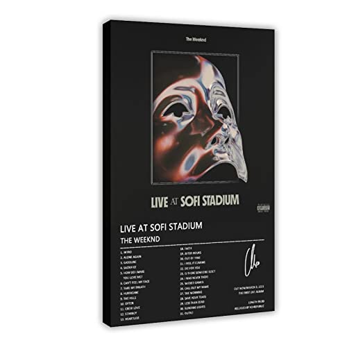 ZAPORA Live At SoFi Stadium – Album von The Weeknd Poster Leinwand Poster Wandkunst Dekor Druck Bild Gemälde für Wohnzimmer Schlafzimmer Dekoration Rahmenstil 30 x 45 cm von ZAPORA