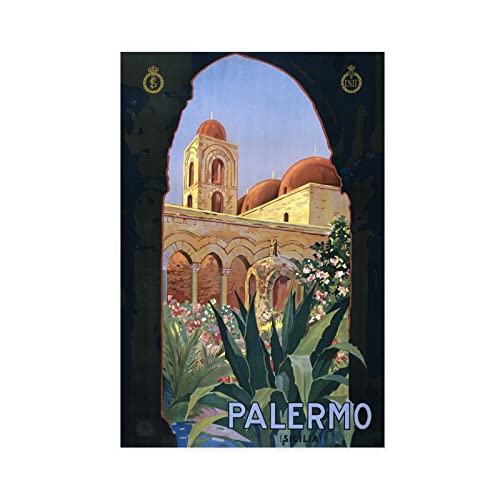 ZAPORA Palermo Italië Reizen Poster auf Leinwand, Schlafzimmer, Dekoration, Sport, Landschaft, Büro, Raumdekoration, Geschenk, ungerahmt, 50 x 75 cm von ZAPORA