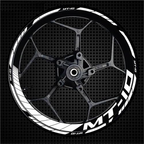 ZAPORA Roller Für Yamaha MT10 Motorrad 17 Zoll Radnabe MT-10 Aufkleber Dekoration Set Felge MT 10 Reflektierende wasserdichte Aufkleber 2022 Randaufkleber(Color14) von ZAPORA