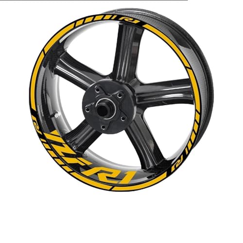 ZAPORA Roller Motorrad -Hub -Aufkleber -Radaufkleber -Rand Aufkleber Für Yamaha YZF R1 R1 Randaufkleber(Color3) von ZAPORA