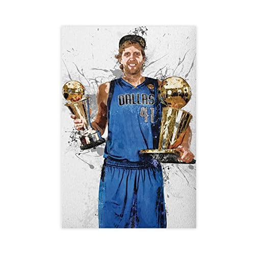 ZAPORA Tobias Harris Sportposter Dirk Nowitzki Leinwand Poster Schlafzimmer Dekor Sport Landschaft Büro Zimmer Dekor Geschenk Unrahmen-Stil 50 x 75 cm von ZAPORA