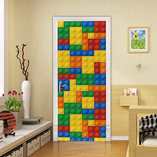 ZAPVI Türaufkleber Cartoon-Spielzeug Türtapete Selbstklebend Türposter Kinderzimmer Fototapete Türfolie Poster Tapete Türaufkleber 3D Decoration Aufkleber PVC Selbstklebend 90x200cm von ZAPVI