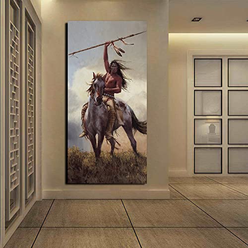 ZAPVI Türtapete selbstklebend Indianer Türaufkleber Türfolie Türposter B90 x H200cm von ZAPVI