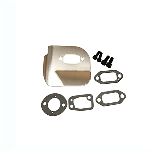 ZAPYVET Schalldämpfer Auspuff Schalldämpfer Deflektor Halterung Dichtung Bolzen Kit, for Husqvarna, 61 268 272 272XP 268K 272K 272S Spezielle Kettensäge Teile Kettensägen-Schalldämpfer-Kit von ZAPYVET