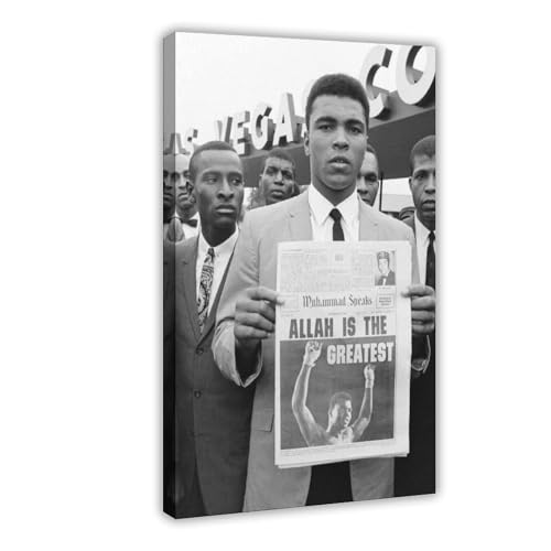ZAQMKOL Poster, Motiv: Boxer Muhammad Ali (23), Leinwand-Poster, Schlafzimmerdekoration, Landschaft, Büro, Raumdekoration, Geschenk, 40 x 60 cm von ZAQMKOL