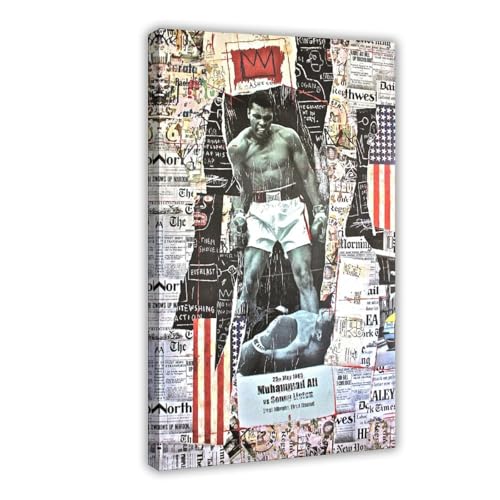 ZAQMKOL Poster, Motiv: Boxer Muhammad Ali (31) auf Leinwand, Wandkunst, Dekordruck, Bild Gemälde für Wohnzimmer, Schlafzimmer, Dekoration, 20 x 30 cm von ZAQMKOL