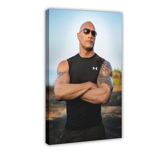 ZAQMKOL Poster "Schauspieler Dwayne Johnson" (11) auf Leinwand, Wandkunst, Dekordruck, Bild Gemälde für Wohnzimmer, Schlafzimmer, Dekoration, 40 x 60 cm von ZAQMKOL