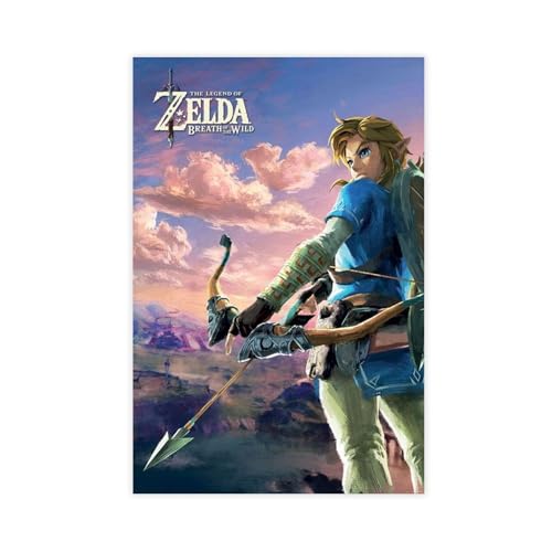 ZAQMKOL Poster "The Legend of Zelda" (13), Leinwand-Poster, Schlafzimmerdekoration, Landschaft, Büro, Raumdekoration, Geschenk, 50 x 75 cm von ZAQMKOL