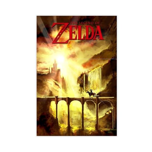 ZAQMKOL Poster "The Legend of Zelda" (19) auf Leinwand, Wandkunst, Dekordruck, Bild Gemälde für Wohnzimmer, Schlafzimmer, Dekoration, 60 x 90 cm von ZAQMKOL