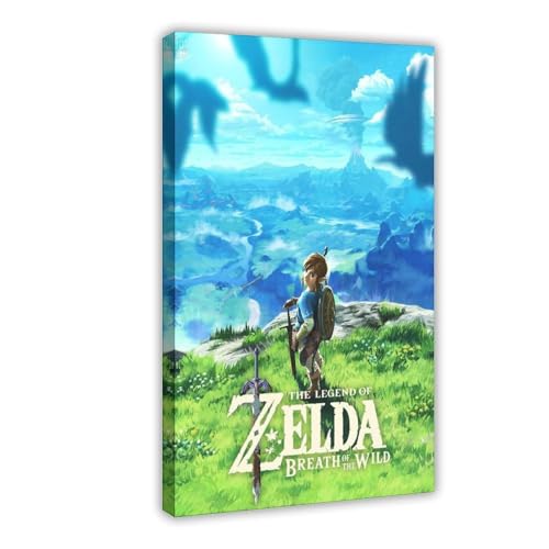 ZAQMKOL Poster "The Legend of Zelda", Leinwandposter, Wandkunst, Dekordruck, Bild für Wohnzimmer, Schlafzimmer, Dekoration, 40 x 60 cm, 5 Stück von ZAQMKOL