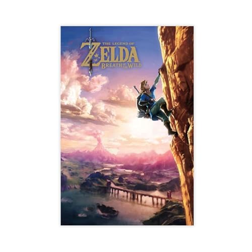 ZAQMKOL Poster "The Legend of Zelda", Leinwandposter, Wandkunst, Dekordruck, Gemälde für Wohnzimmer, Schlafzimmer, Dekoration, 20 x 30 cm, 25 Stück von ZAQMKOL