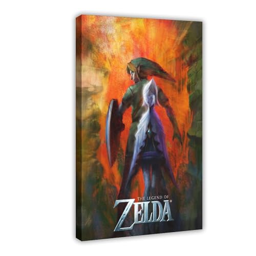 ZAQMKOL Poster "The Legend of Zelda", Leinwandposter, Wandkunst, Dekordruck, Gemälde für Wohnzimmer, Schlafzimmer, Dekoration, 30 x 45 cm von ZAQMKOL