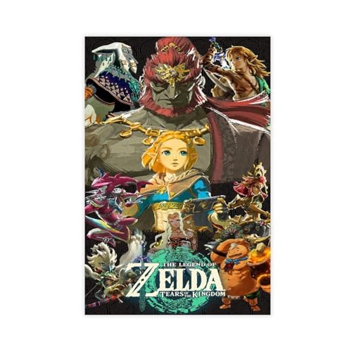 ZAQMKOL Poster "The Legend of Zelda", Leinwandposter, Wandkunst, Dekordruck, Gemälde für Wohnzimmer, Schlafzimmer, Dekoration, 50 x 75 cm von ZAQMKOL